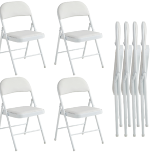 White Padded Folding Chair Hire