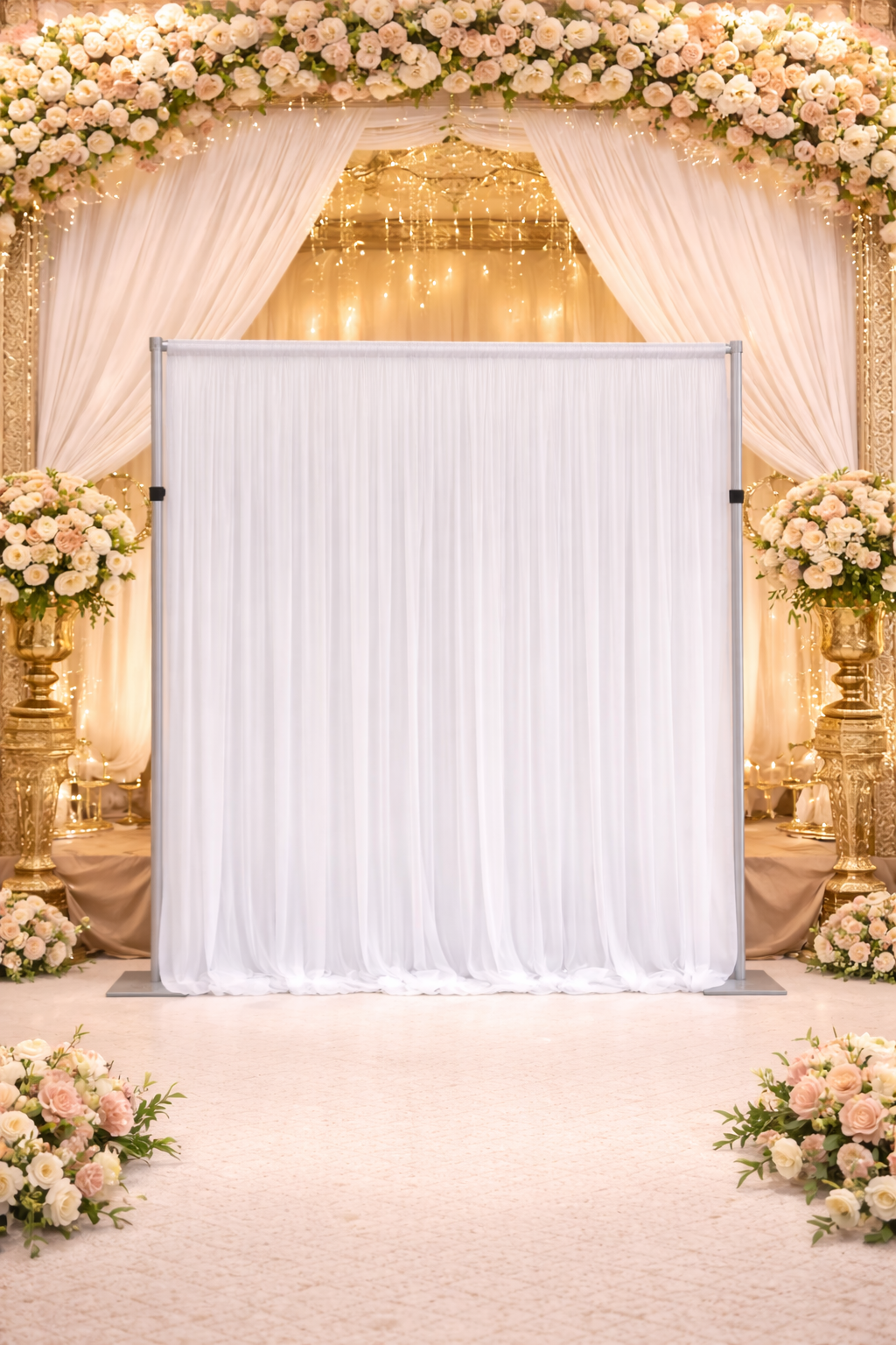 White Draped Backdrop Hire - Image 4