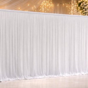 White Draped Backdrop Hire
