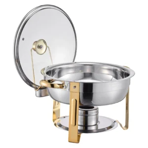 Round Gold Chafing Dish Hire