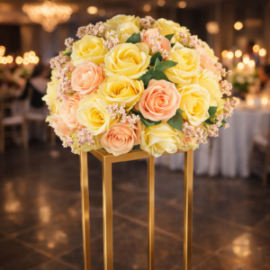 Gold Metal Flower Stand Hire