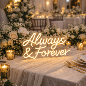 Always & Forever Neon Sign Hire