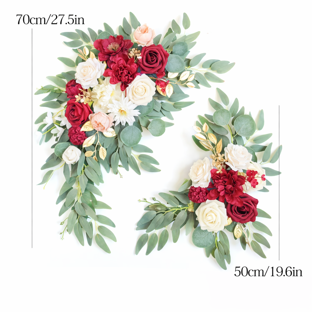 Red and White Floral Swag Hire - Image 2