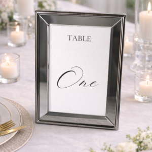 Silver Framed Table Number